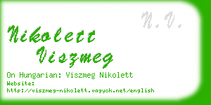 nikolett viszmeg business card